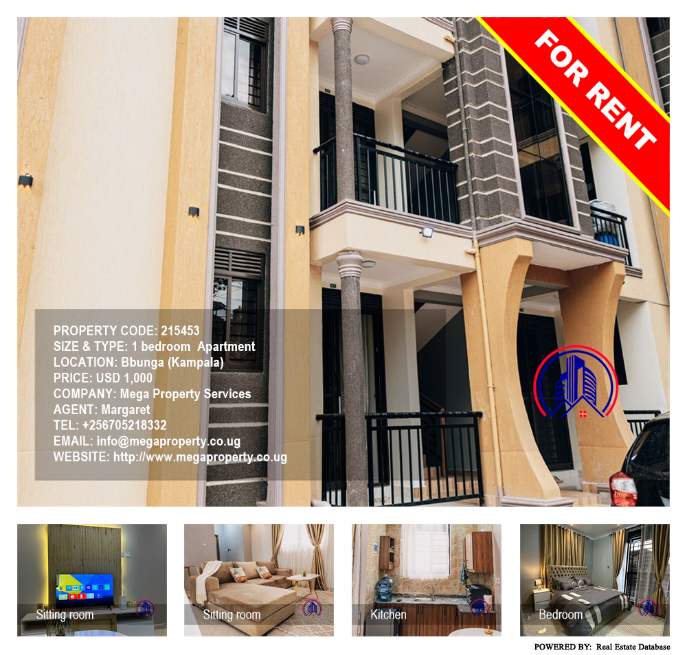 1 bedroom Apartment  for rent in Bbunga Kampala Uganda, code: 215453