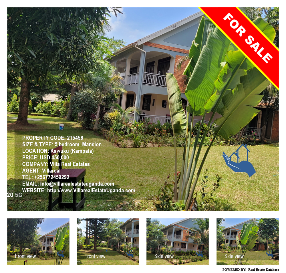 5 bedroom Mansion  for sale in Kawuku Kampala Uganda, code: 215456