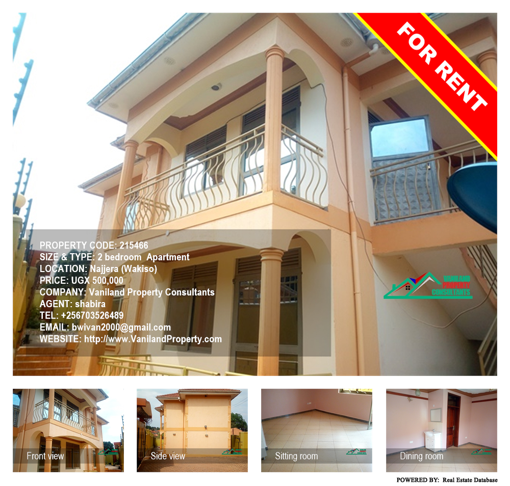 2 bedroom Apartment  for rent in Najjera Wakiso Uganda, code: 215466