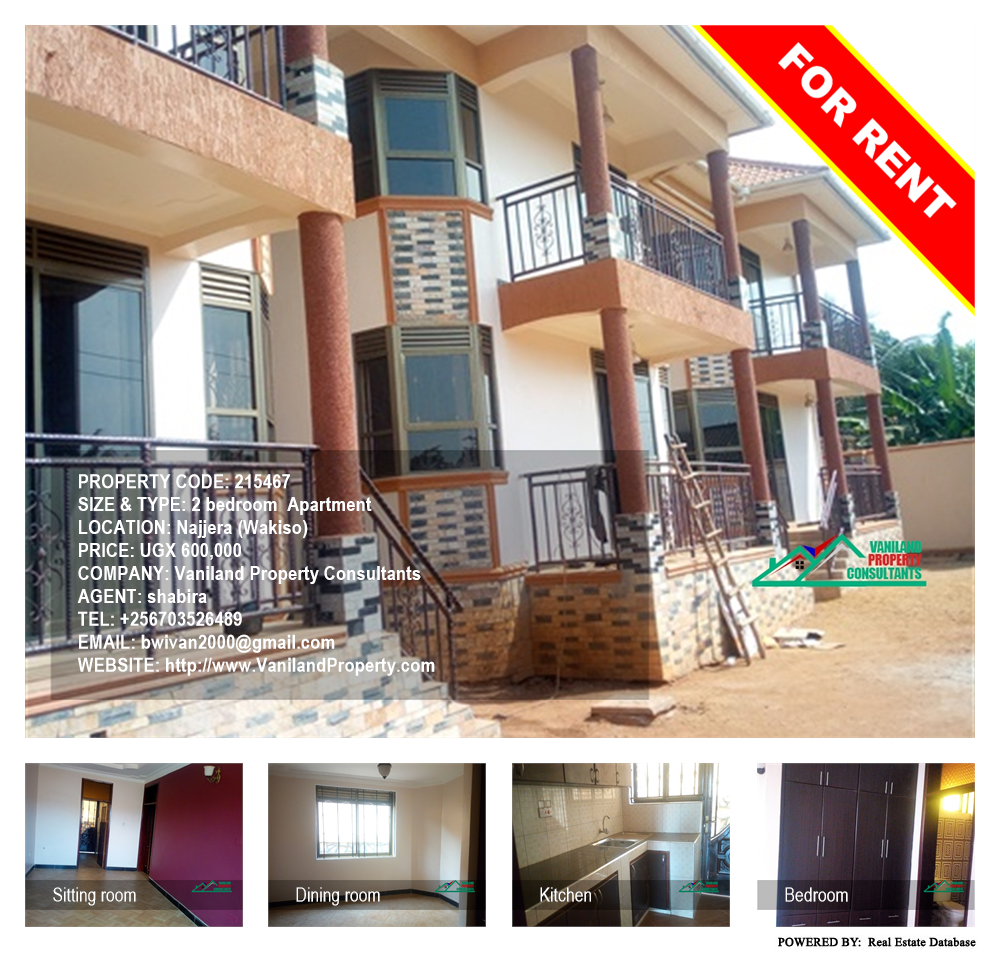 2 bedroom Apartment  for rent in Najjera Wakiso Uganda, code: 215467