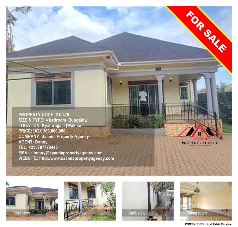 4 bedroom Bungalow  for sale in Kyaliwajjala Wakiso Uganda, code: 215476