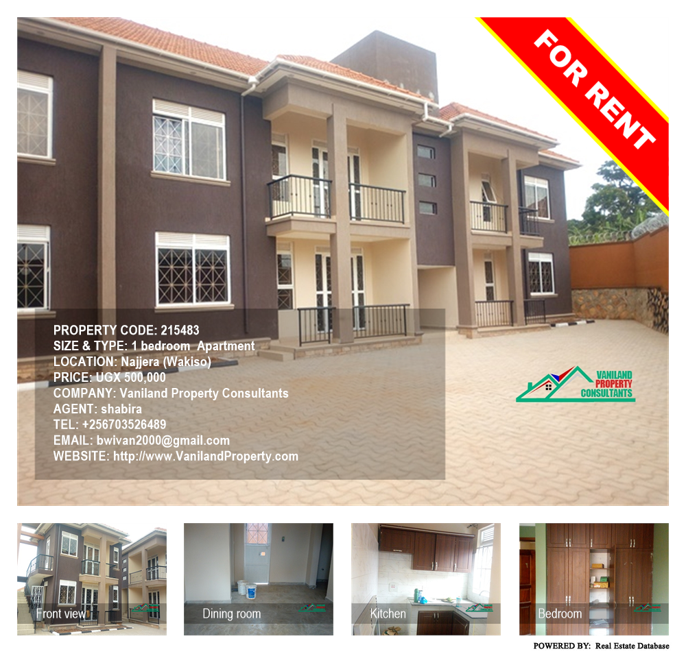 1 bedroom Apartment  for rent in Najjera Wakiso Uganda, code: 215483