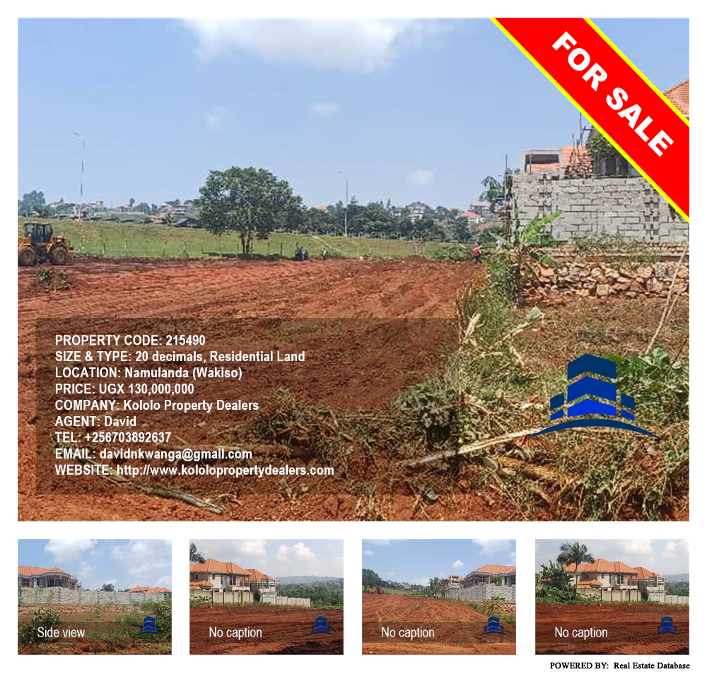 Residential Land  for sale in Namulanda Wakiso Uganda, code: 215490