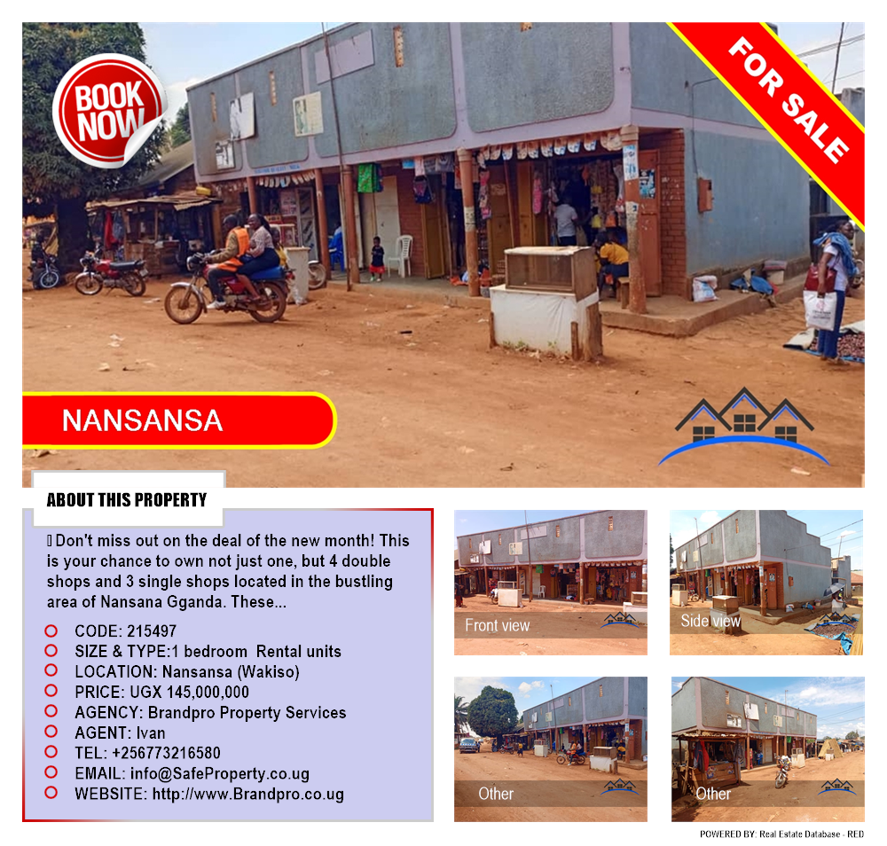 1 bedroom Rental units  for sale in Nansansa Wakiso Uganda, code: 215497