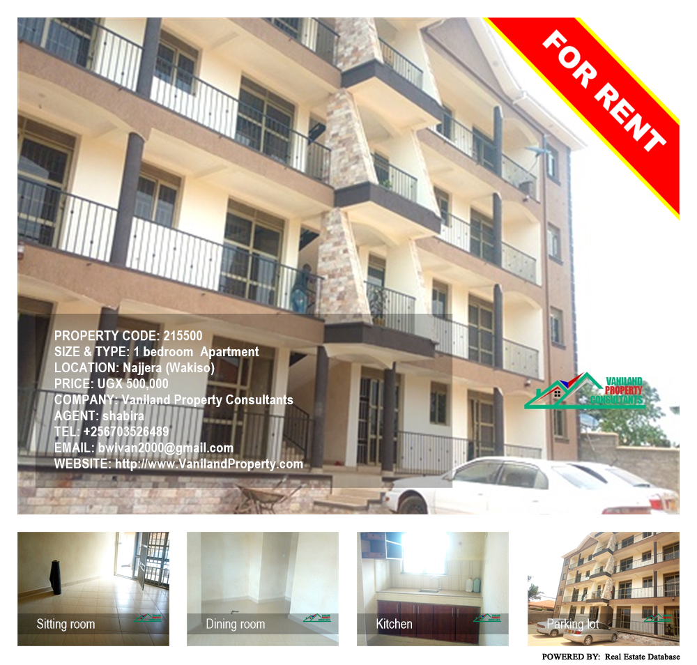 1 bedroom Apartment  for rent in Najjera Wakiso Uganda, code: 215500