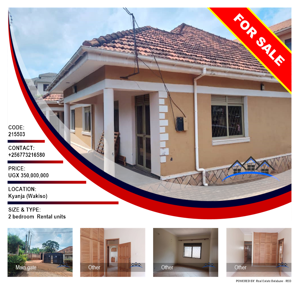 2 bedroom Rental units  for sale in Kyanja Wakiso Uganda, code: 215503