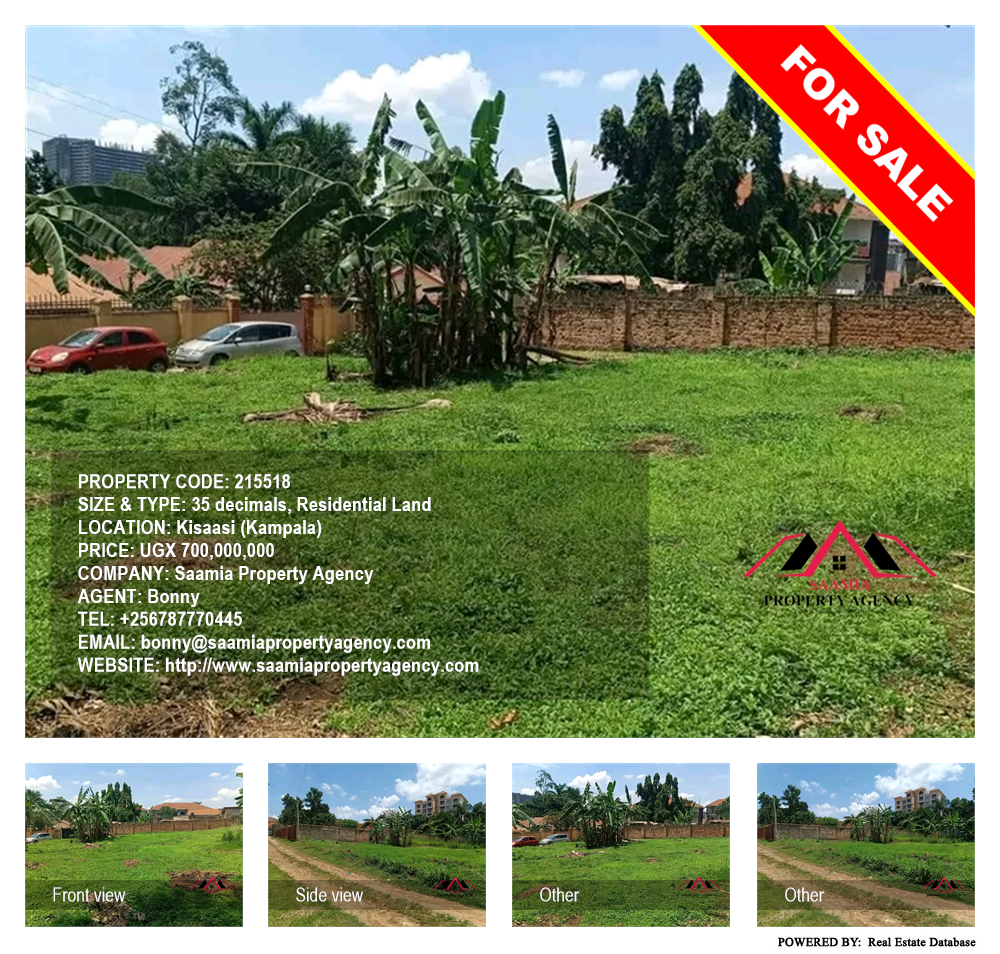 Residential Land  for sale in Kisaasi Kampala Uganda, code: 215518