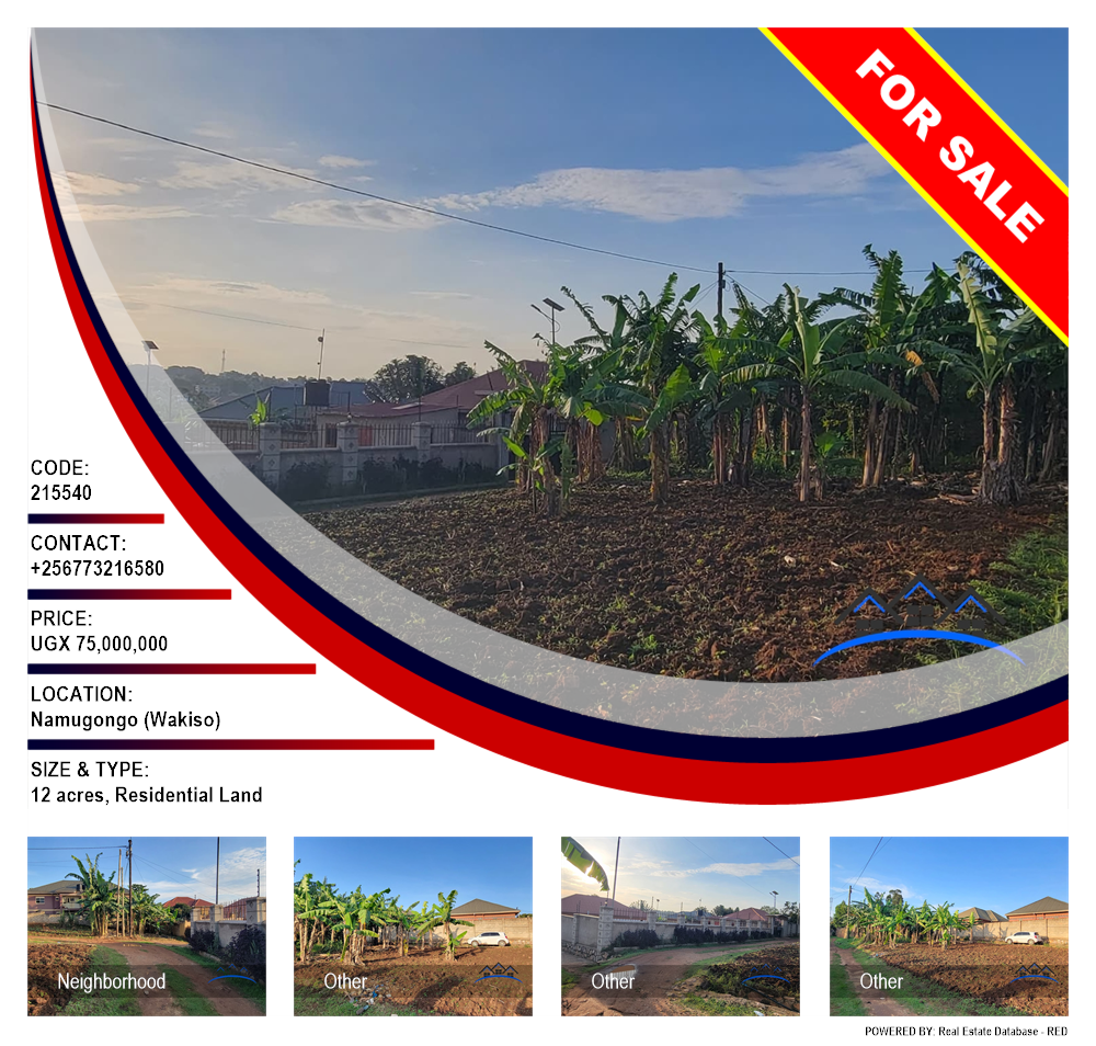 Residential Land  for sale in Namugongo Wakiso Uganda, code: 215540