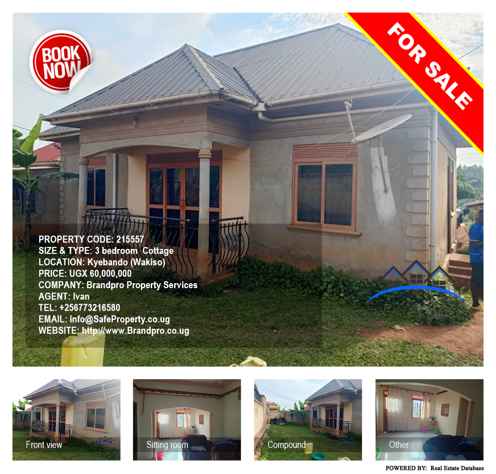 3 bedroom Cottage  for sale in Kyebando Wakiso Uganda, code: 215557