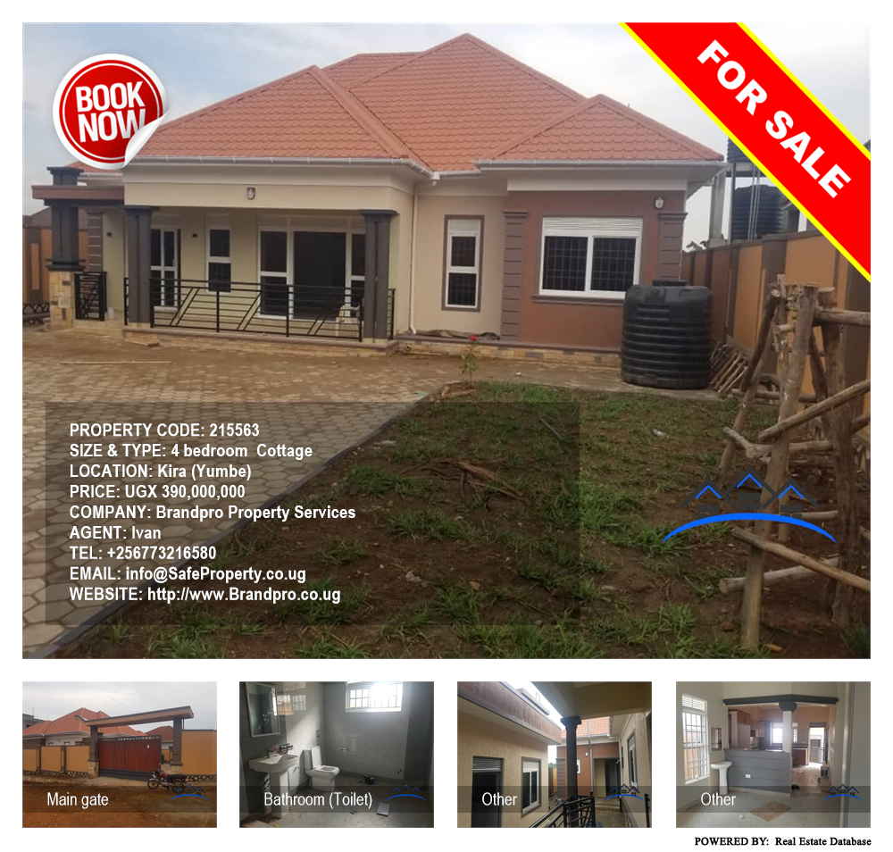 4 bedroom Cottage  for sale in Kira Yumbe Uganda, code: 215563