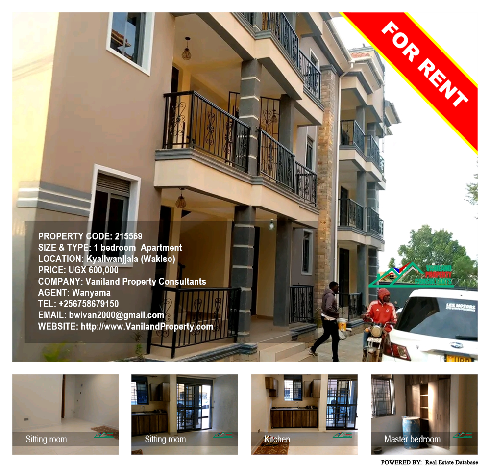 1 bedroom Apartment  for rent in Kyaliwanjjala Wakiso Uganda, code: 215569