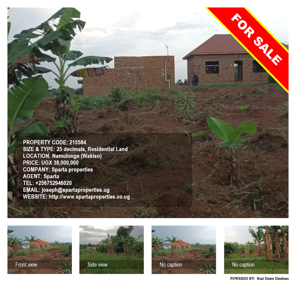 Residential Land  for sale in Namulonge Wakiso Uganda, code: 215584