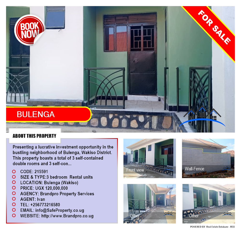 3 bedroom Rental units  for sale in Bulenga Wakiso Uganda, code: 215591