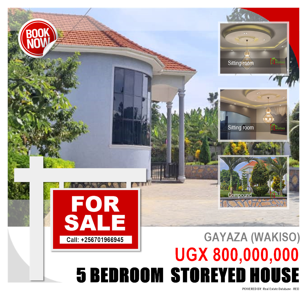 5 bedroom Storeyed house  for sale in Gayaza Wakiso Uganda, code: 215623