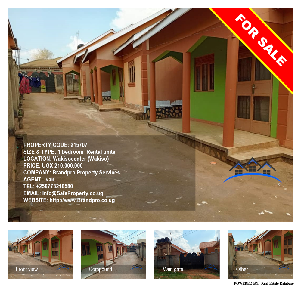 1 bedroom Rental units  for sale in Wakisocenter Wakiso Uganda, code: 215707