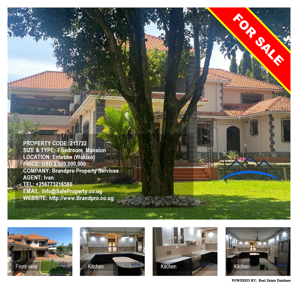 7 bedroom Mansion  for sale in Entebbe Wakiso Uganda, code: 215722