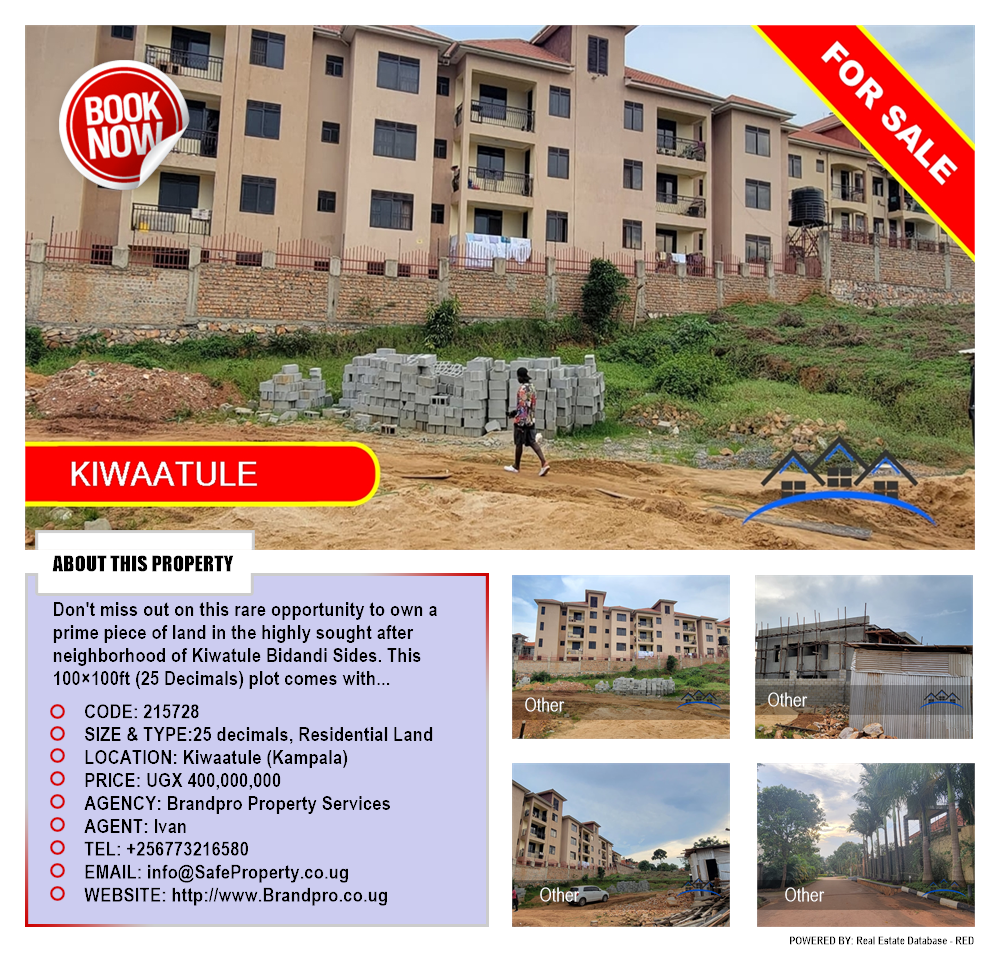 Residential Land  for sale in Kiwaatule Kampala Uganda, code: 215728