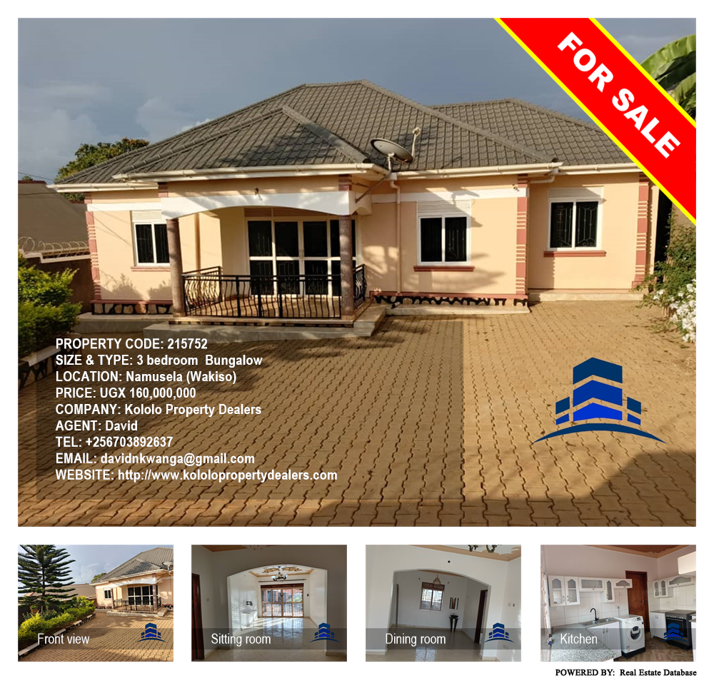 3 bedroom Bungalow  for sale in Namusela Wakiso Uganda, code: 215752