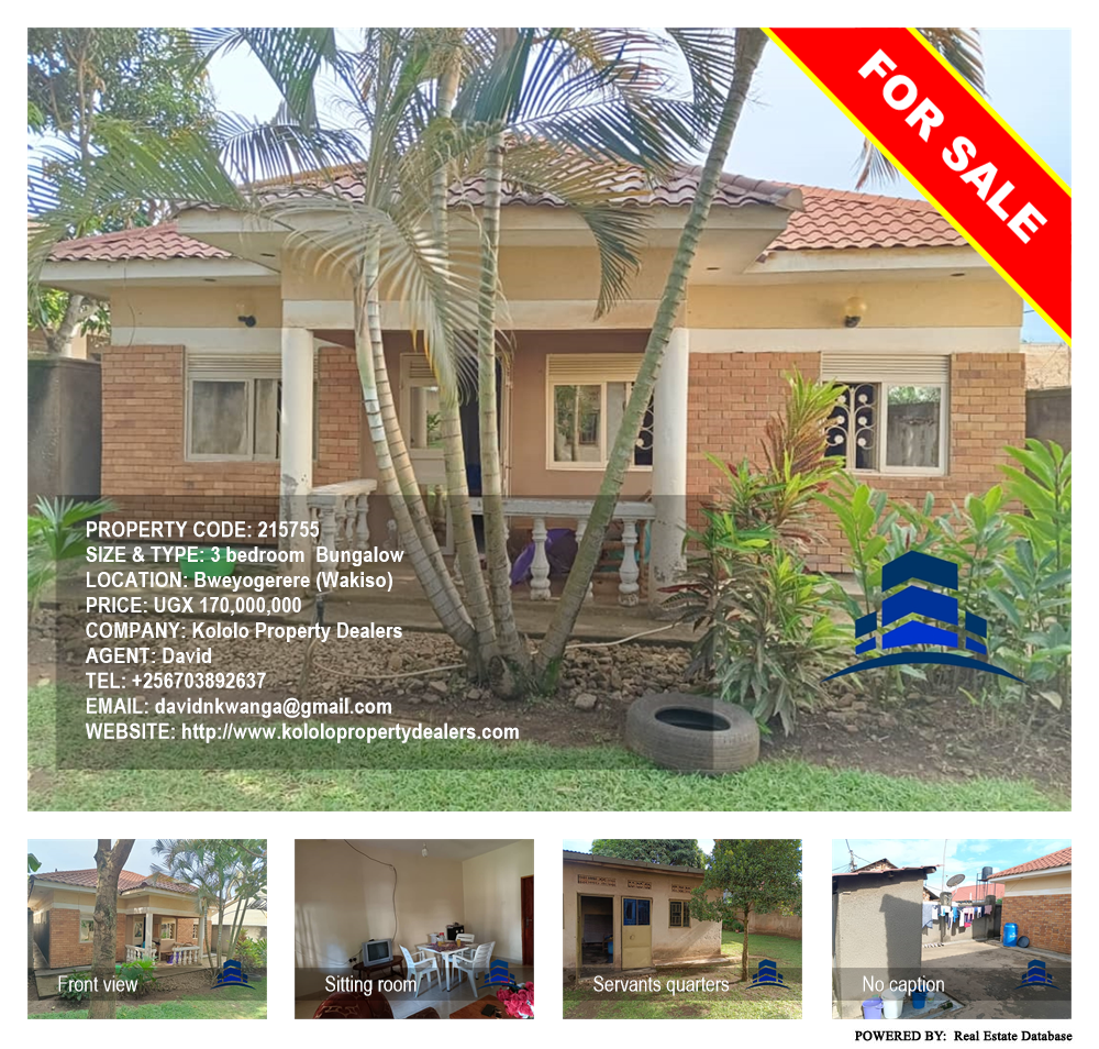 3 bedroom Bungalow  for sale in Bweyogerere Wakiso Uganda, code: 215755