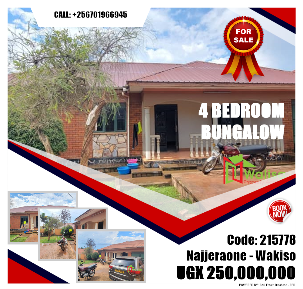 4 bedroom Bungalow  for sale in Najjeraone Wakiso Uganda, code: 215778