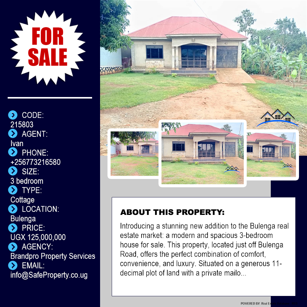 3 bedroom Cottage  for sale in Bulenga Wakiso Uganda, code: 215803