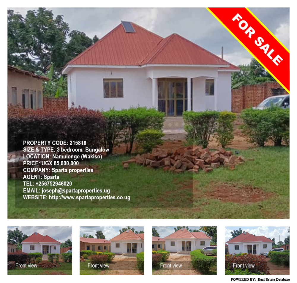 3 bedroom Bungalow  for sale in Namulonge Wakiso Uganda, code: 215816