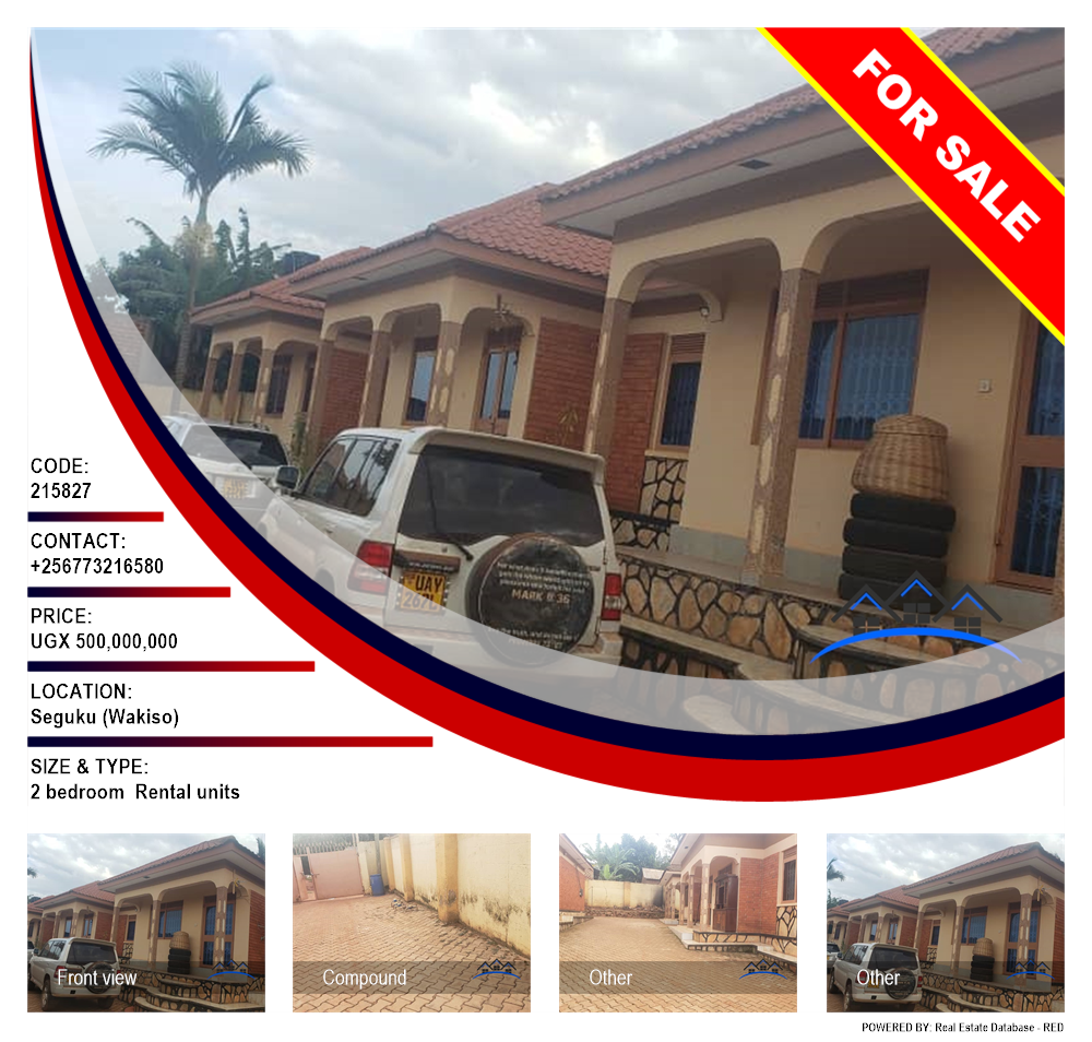 2 bedroom Rental units  for sale in Seguku Wakiso Uganda, code: 215827