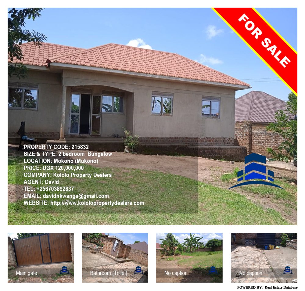 2 bedroom Bungalow  for sale in Mokono Mukono Uganda, code: 215832