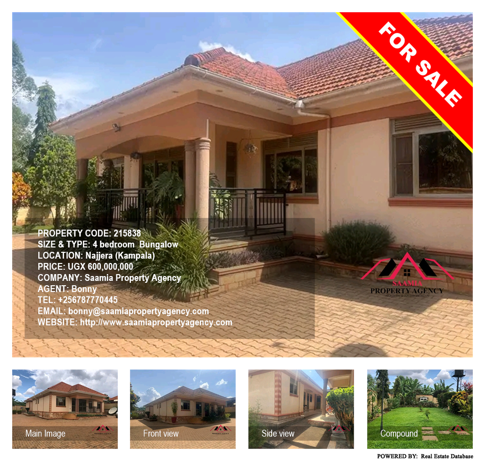 4 bedroom Bungalow  for sale in Najjera Kampala Uganda, code: 215838