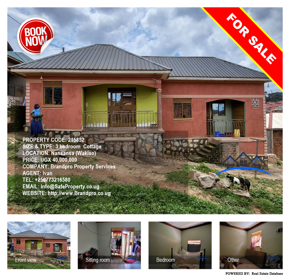 3 bedroom Cottage  for sale in Nansansa Wakiso Uganda, code: 215852