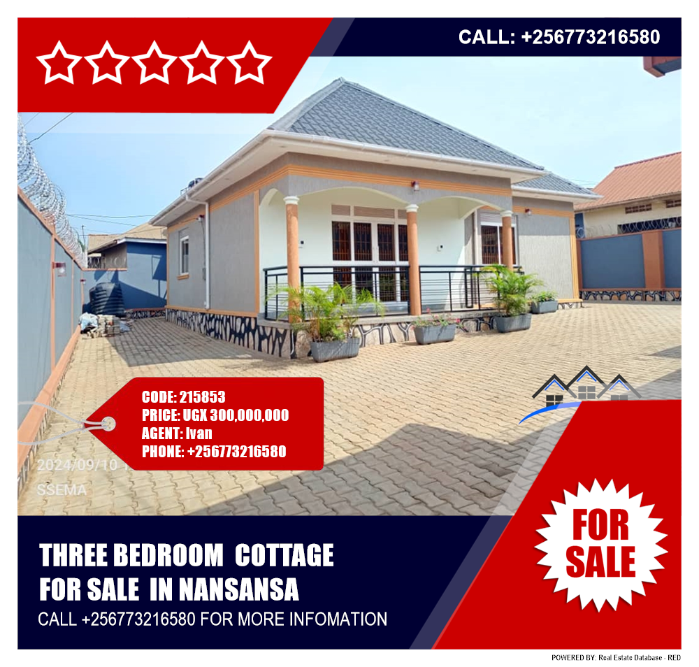 3 bedroom Cottage  for sale in Nansansa Wakiso Uganda, code: 215853