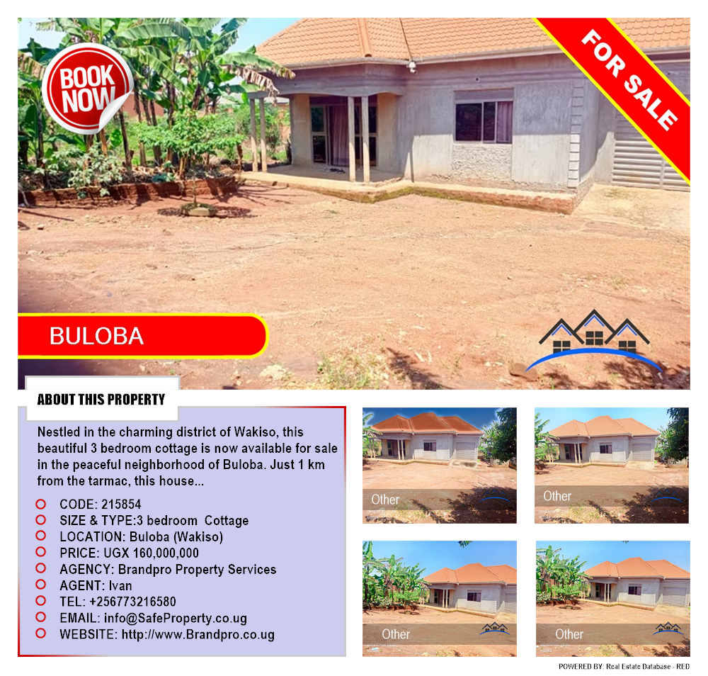 3 bedroom Cottage  for sale in Buloba Wakiso Uganda, code: 215854