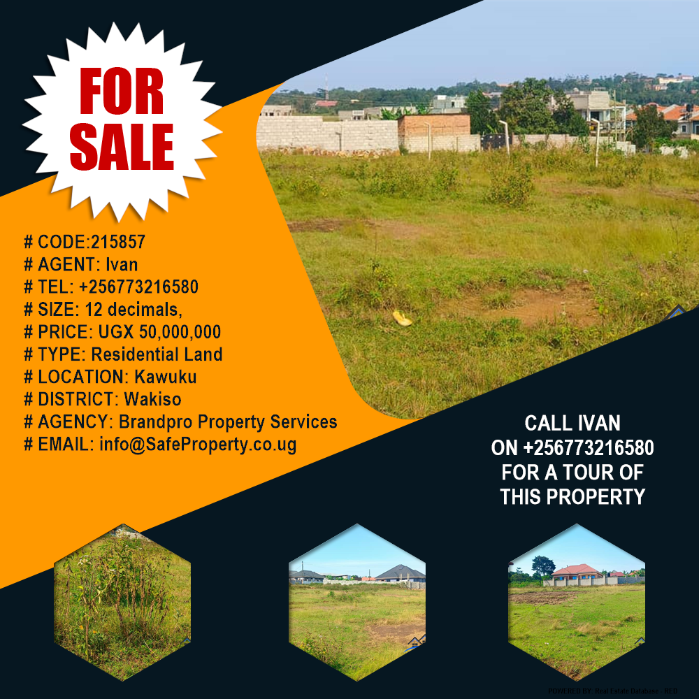 Residential Land  for sale in Kawuku Wakiso Uganda, code: 215857