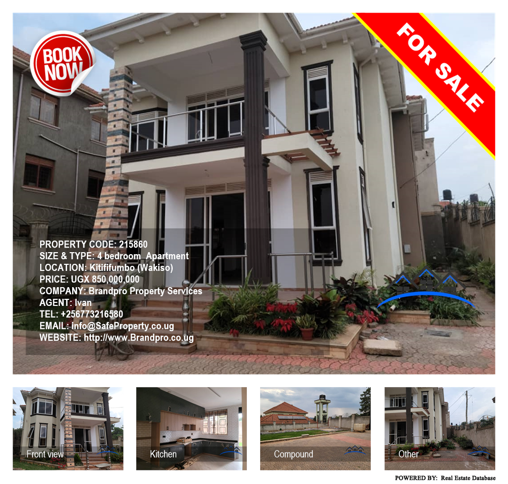 4 bedroom Apartment  for sale in Kitififumbo Wakiso Uganda, code: 215860