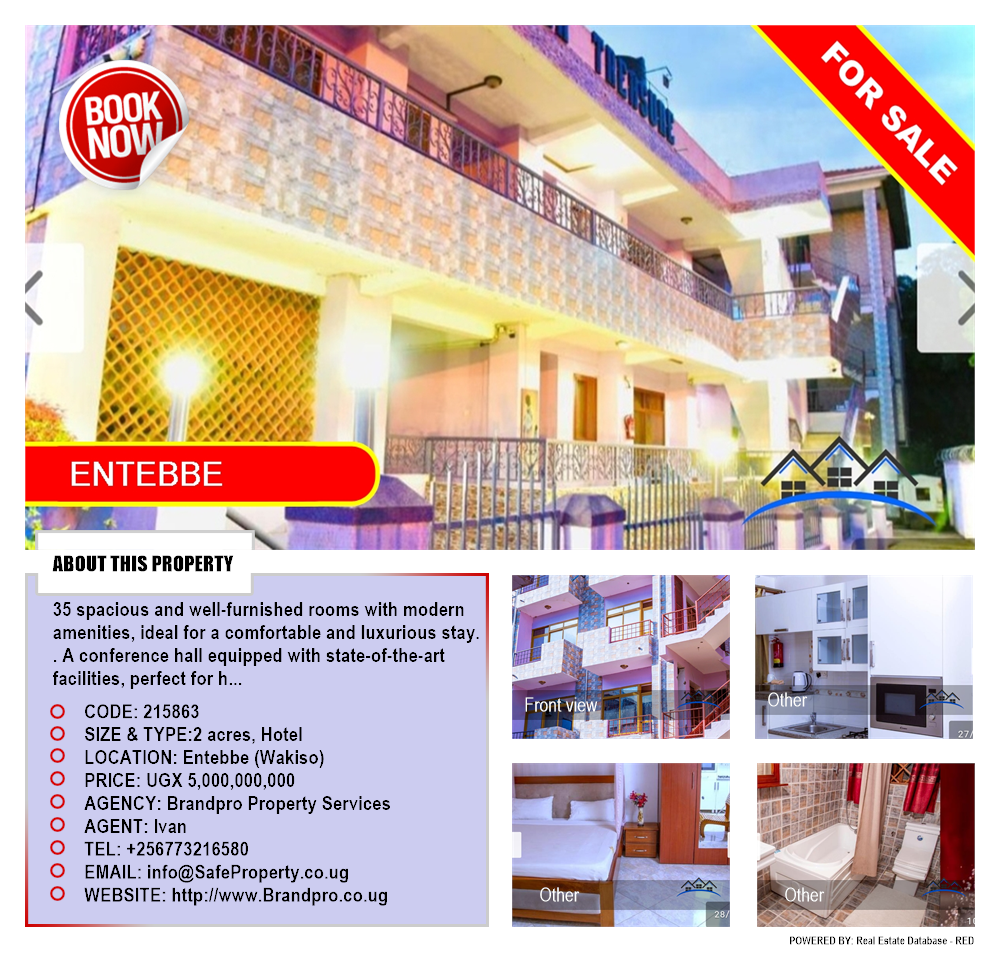 Hotel  for sale in Entebbe Wakiso Uganda, code: 215863