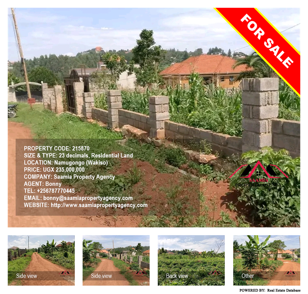 Residential Land  for sale in Namugongo Wakiso Uganda, code: 215870