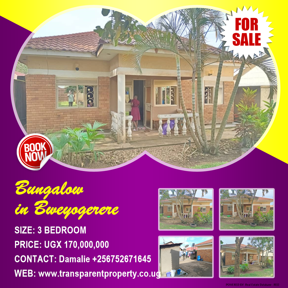 3 bedroom Bungalow  for sale in Bweyogerere Wakiso Uganda, code: 215903