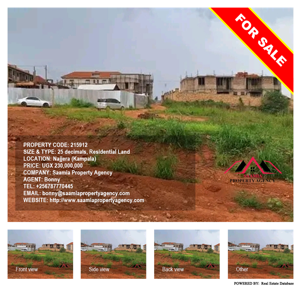 Residential Land  for sale in Najjera Kampala Uganda, code: 215912