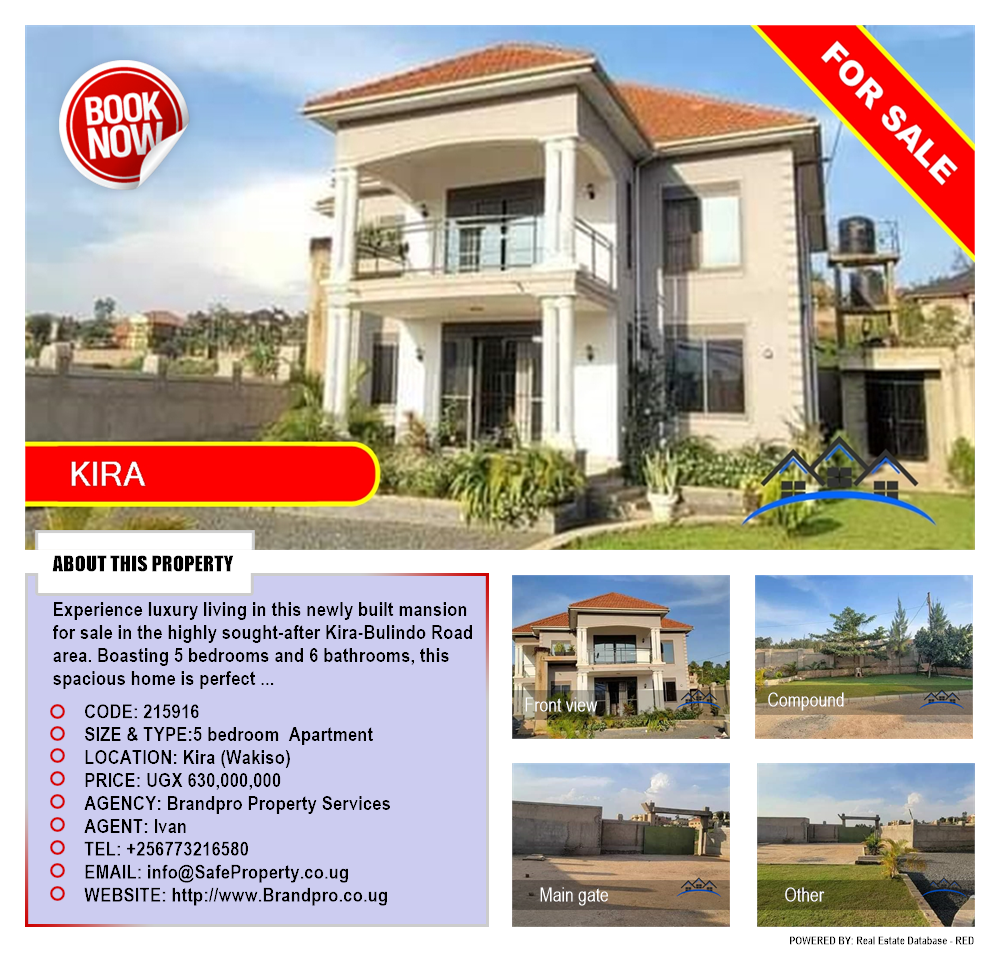 5 bedroom Apartment  for sale in Kira Wakiso Uganda, code: 215916