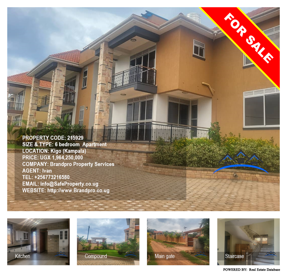 6 bedroom Apartment  for sale in Kigo Kampala Uganda, code: 215929