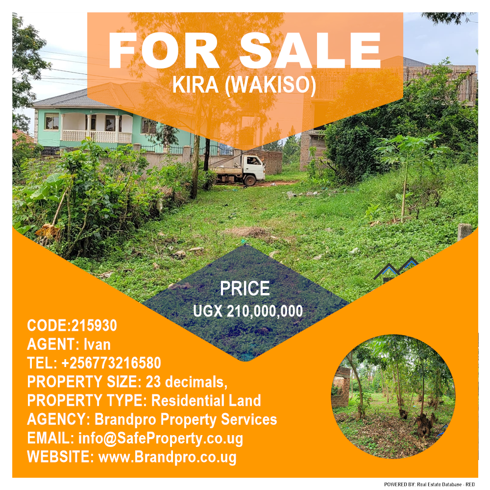 Residential Land  for sale in Kira Wakiso Uganda, code: 215930