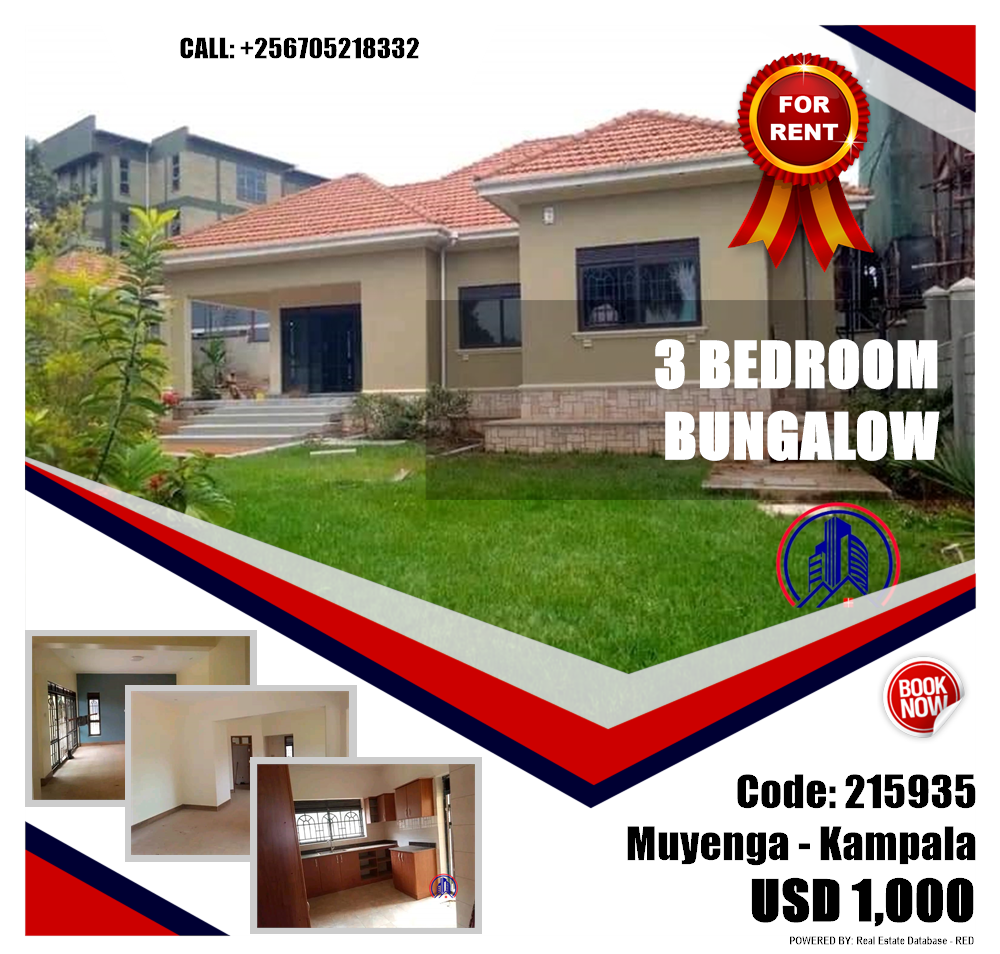 3 bedroom Bungalow  for rent in Muyenga Kampala Uganda, code: 215935