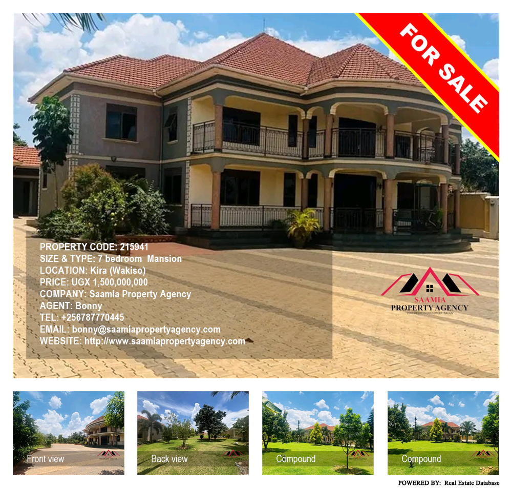 7 bedroom Mansion  for sale in Kira Wakiso Uganda, code: 215941