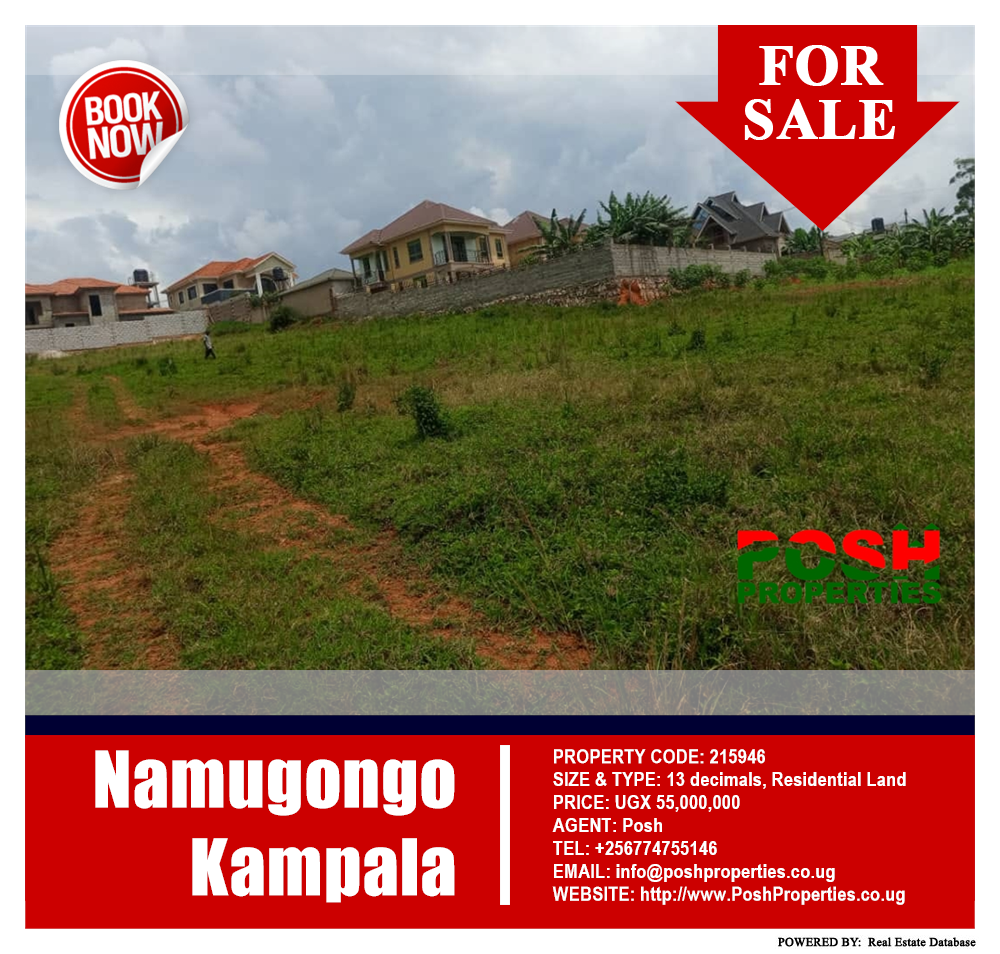 Residential Land  for sale in Namugongo Kampala Uganda, code: 215946