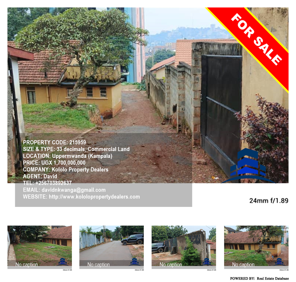 Commercial Land  for sale in Uppermwanda Kampala Uganda, code: 215959