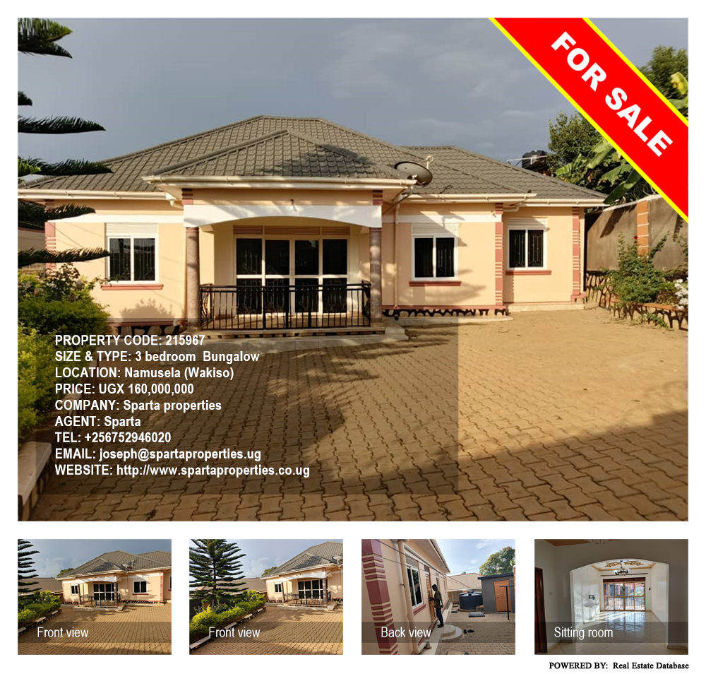 3 bedroom Bungalow  for sale in Namusela Wakiso Uganda, code: 215967