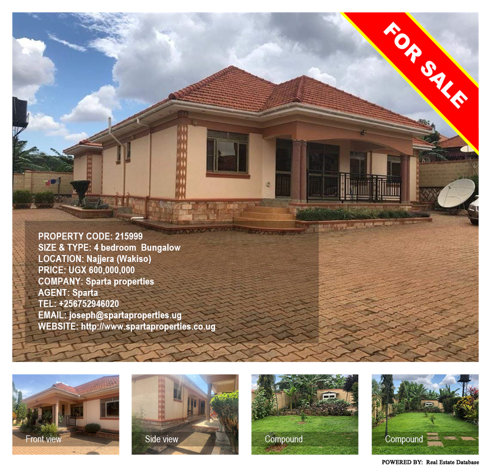 4 bedroom Bungalow  for sale in Najjera Wakiso Uganda, code: 215999