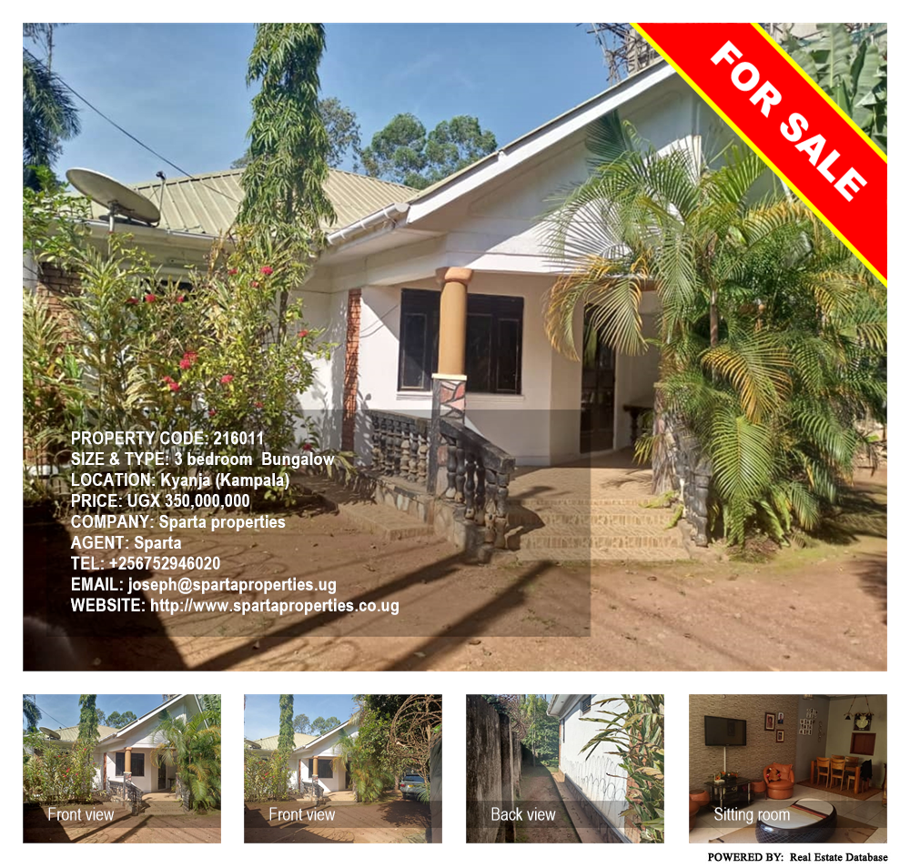 3 bedroom Bungalow  for sale in Kyanja Kampala Uganda, code: 216011