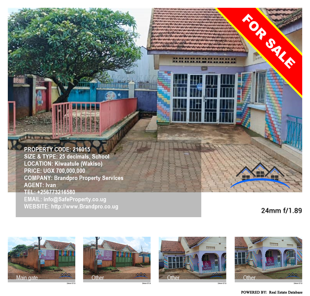 School  for sale in Kiwaatule Wakiso Uganda, code: 216015