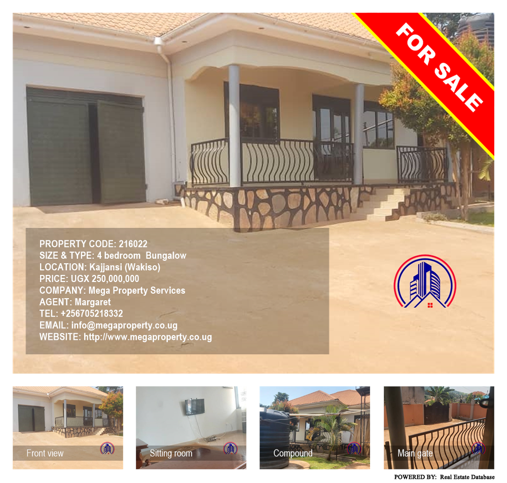 4 bedroom Bungalow  for sale in Kajjansi Wakiso Uganda, code: 216022